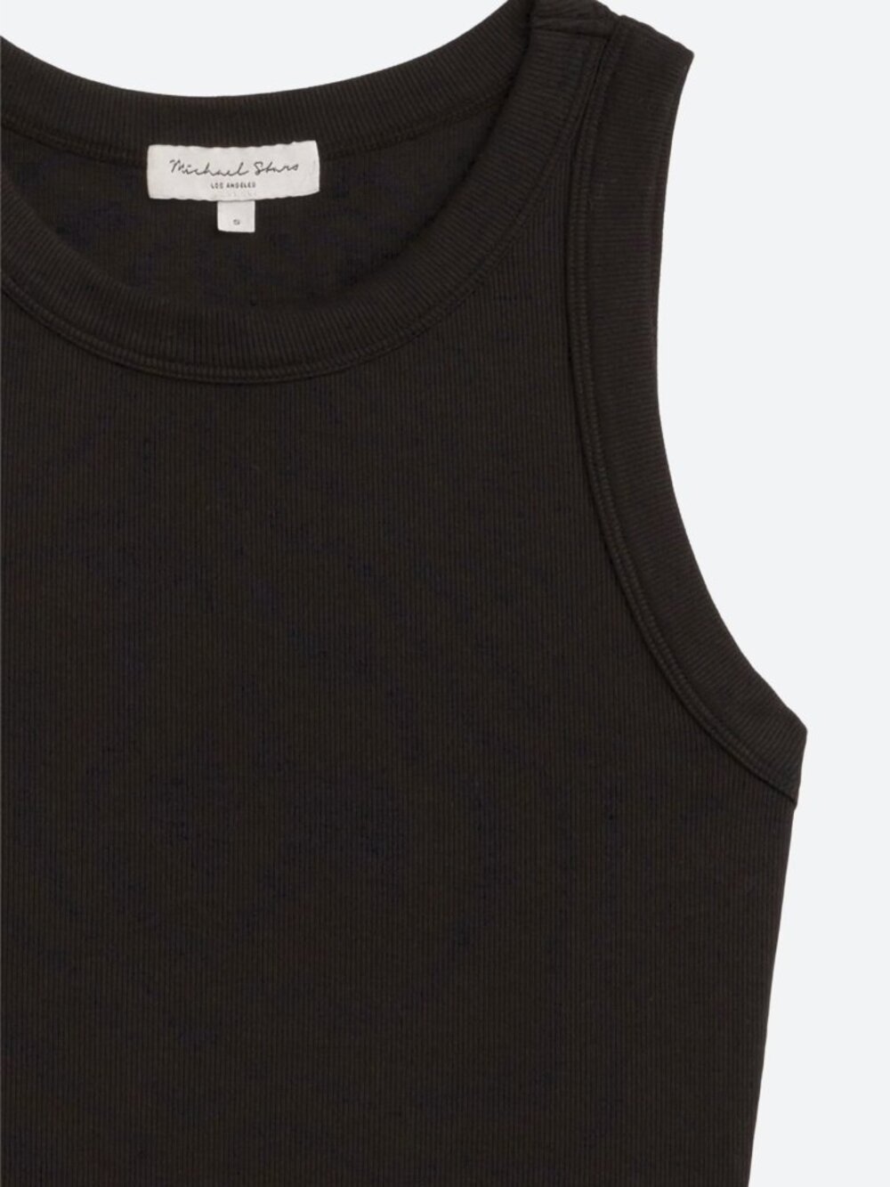 Michael Stars Hailey Wide Binding Knit Tank Ruched Side Scoop Neck Size M - Picture 6 of 6